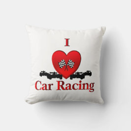 Coussin I Heart Car Racing