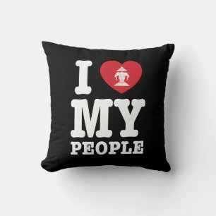Coussin I Heart (Love) Erawan My Lao People