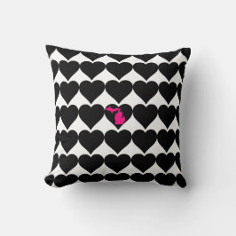 Coussin I Heart the Great Lakes - motif cardiaque