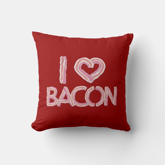 Coussin I Love Bacon (Recto)