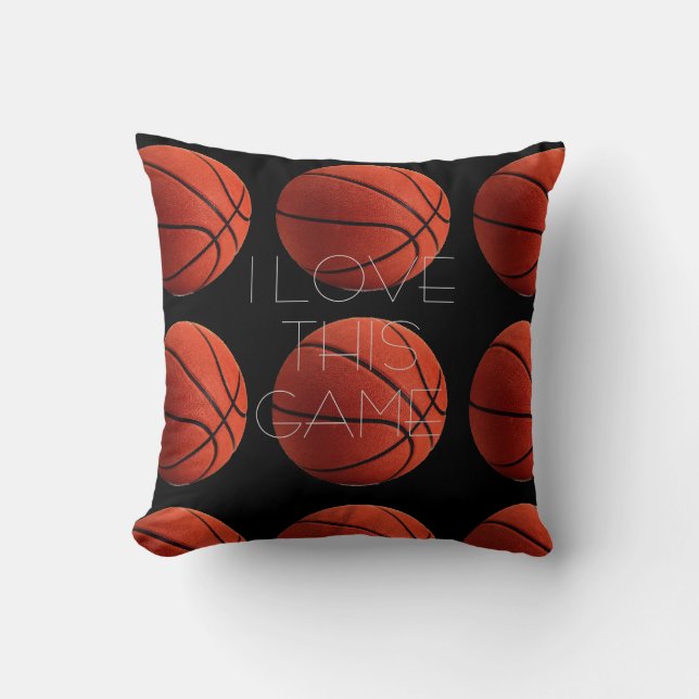 Coussin I Love Basketball Close Up (Recto)