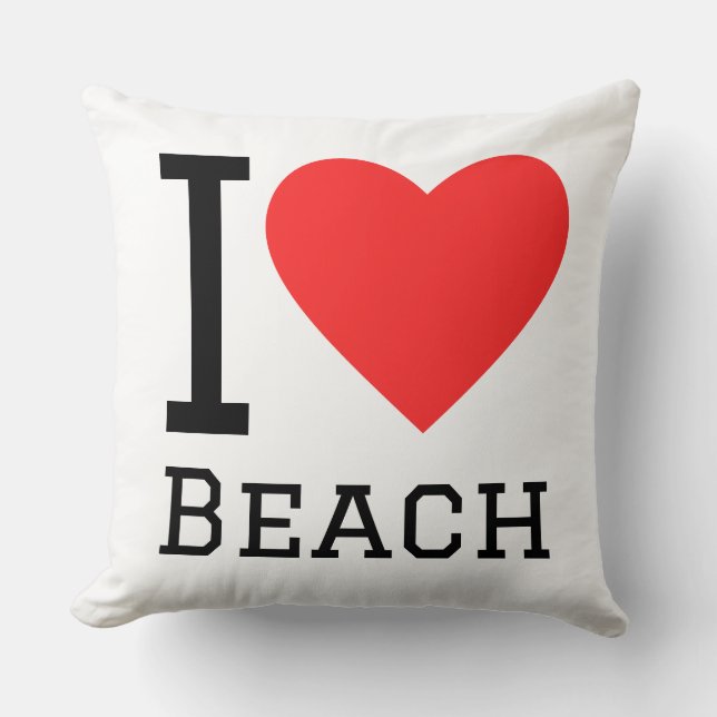 Coussin I love beach (Recto)