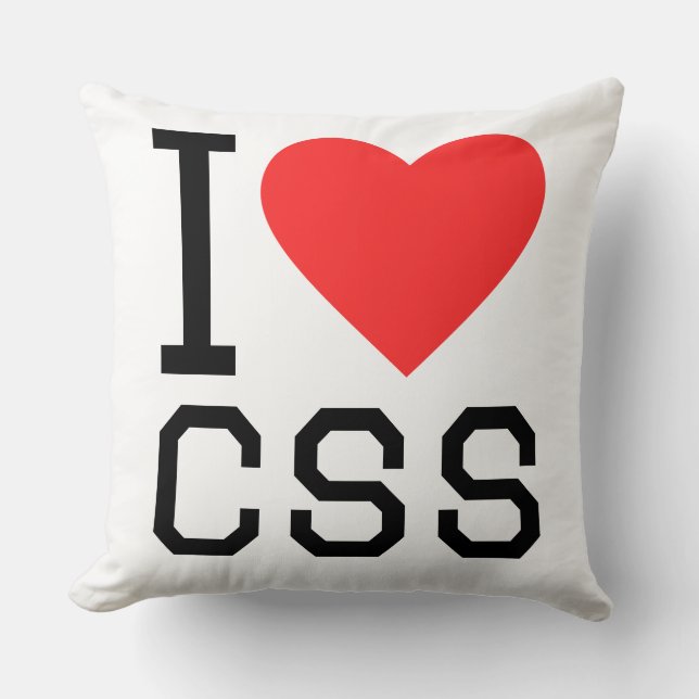 Coussin I love css (Recto)