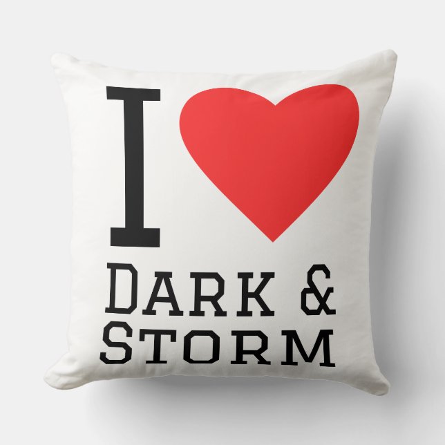 Coussin I love dark and storm (Recto)