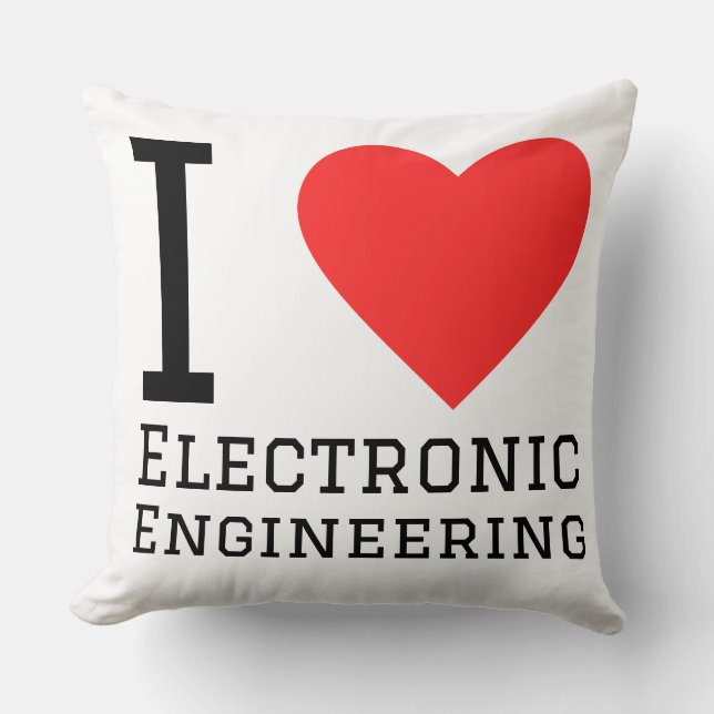 Coussin I love electronic engineering  (Recto)