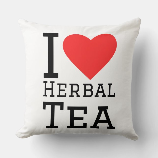 Coussin I love herbal tea (Recto)