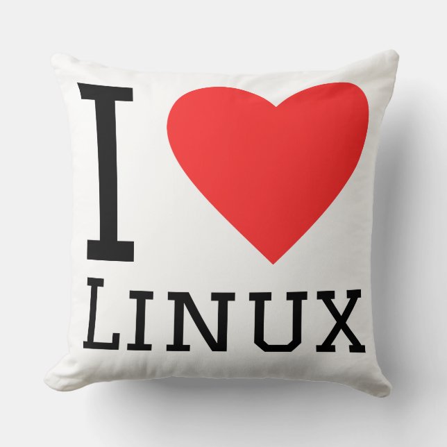 Coussin I love linux (Recto)