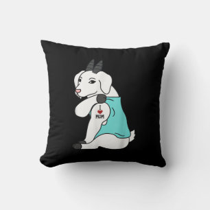 Coussin I Love Maman Tattoo Chèvre Drôle Mors Jour Animaux