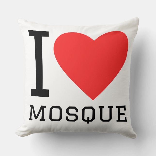 Coussin I love mosque (Recto)
