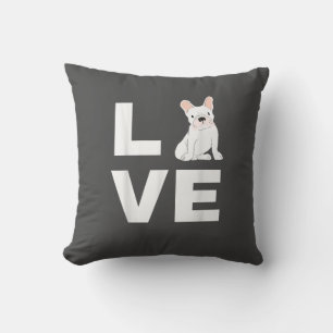 Coussin I Love My Frenchie French Bulldog Amoureux des chi