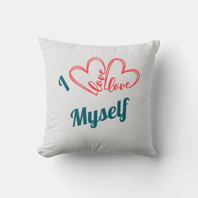 Coussin I Love Myself - Self-Care Button (Recto)