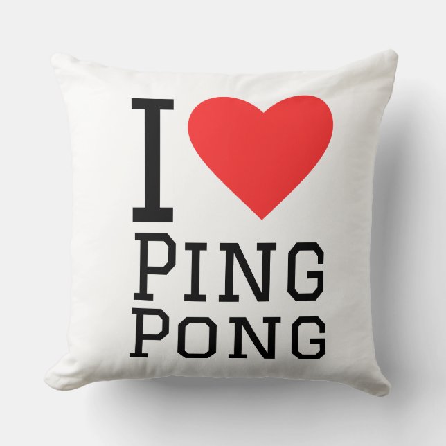 Coussin I love ping pong (Recto)
