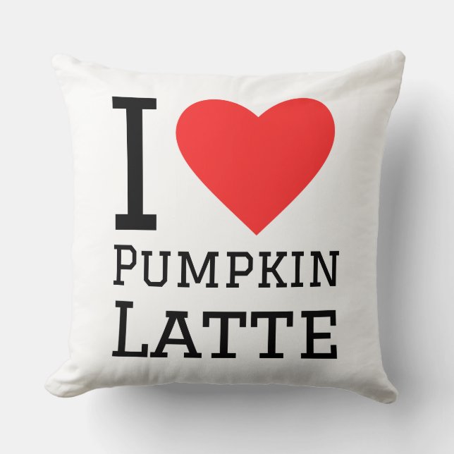 Coussin I love pumpkin latte (Recto)