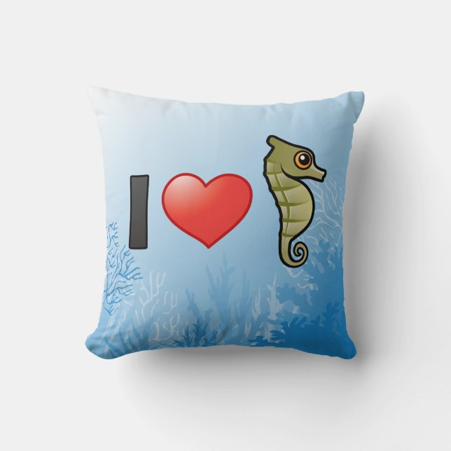 Coussin I Love Seahorses (Recto)