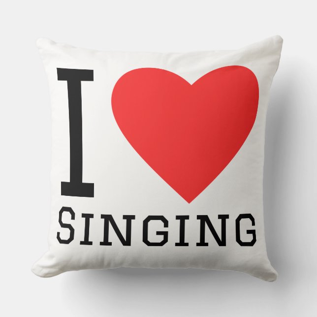 Coussin I love singing (Recto)