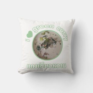 Coussin I Love Thai Green Curry ... Thaïlande