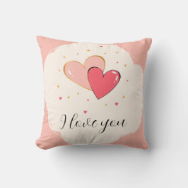 Coussin “I Love You” Heart design