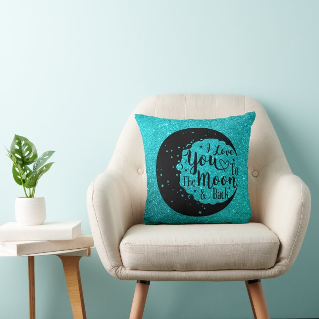 Coussin I love you to the moon and back (Chaise)