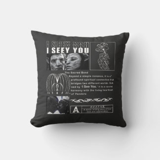 Coussin I See You" Soul Connection Art - Minimalist Black 