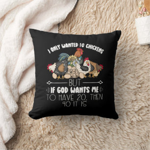 Coussin I Seulement Recherché 10 Poulets - Amoureux Drôle 