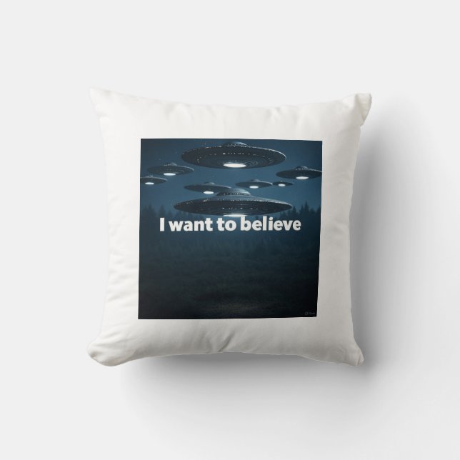Coussin I want to believe (Recto)