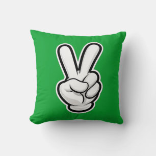 Coussin Icône Classique du Symbole de la Main de la Paix