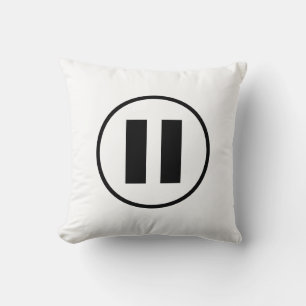 Coussin Icône de bouton de pause symbole personnalisable