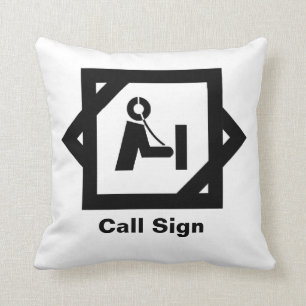 Coussin Icône de radio-amateur avec la personnaliser de