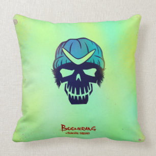 Coussin Icône de tête de boomerang du peloton   de suici