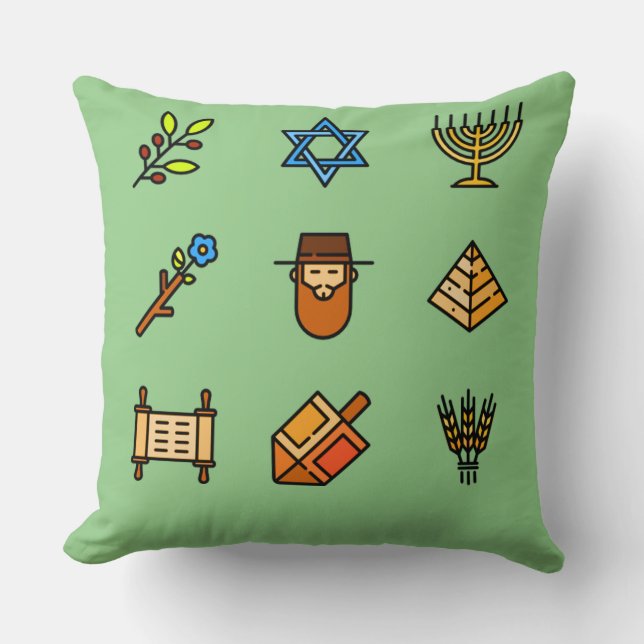 Coussin Icônes Hanoukka | Hanoukka Festival (Recto)