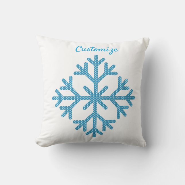 Coussin Icy Blue Snowflake Thunder_Cove (Recto)