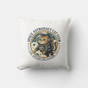 Coussin Idée cadeau papa chat astronaute spatial - Astrona