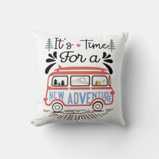 Coussin Il est temps pour une nouvelle aventure