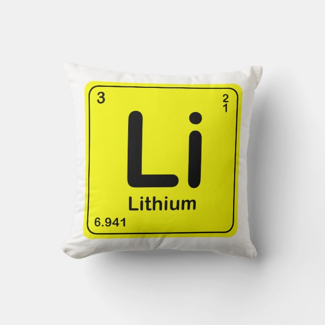 Coussin Il fixe un prix Périodique - Lithium (Recto)