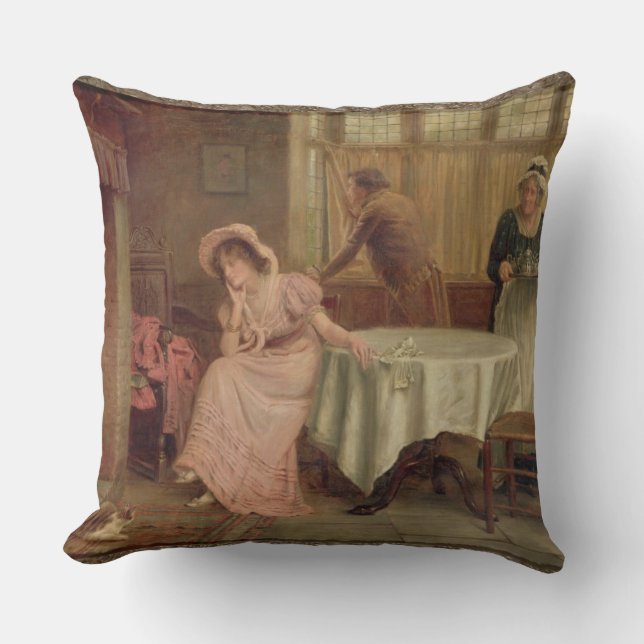 Coussin "Il viennent ?" (huile sur la toile) (Recto)