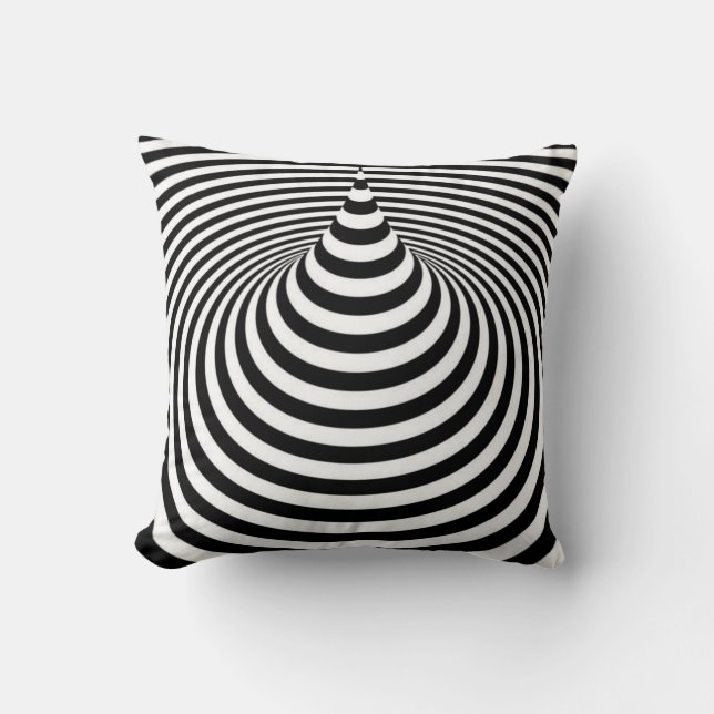 Coussin Illusion noire et blanche (Recto)