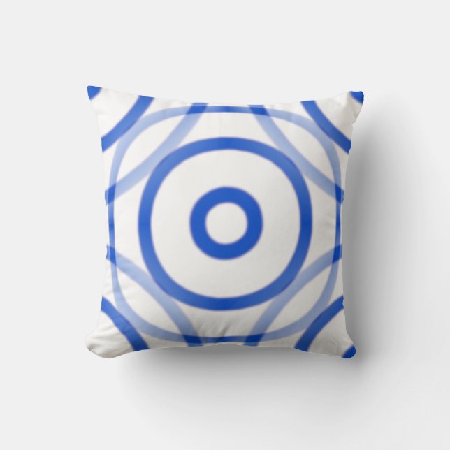 Coussin Illusional blue circles (Recto)