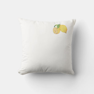 Coussin Illustration aquarelle de citron Squeeze the Day