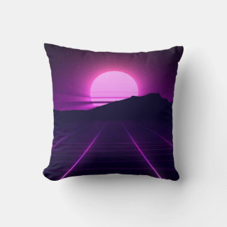Coussin Illustration Arrière - plan rétro des années 80 av