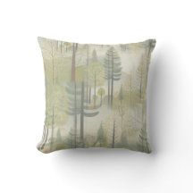 Illustration artistique des pins dans un style mod