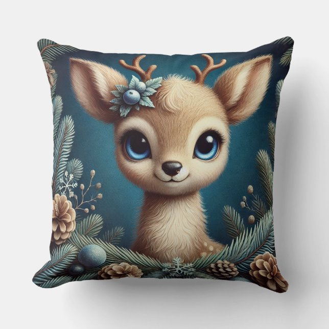 Coussin Illustration Cute Fawn (Recto)