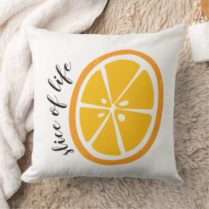 Coussin Illustration d'agrumes de fruits tropicaux à l'ora