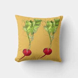 Coussin Illustration d'aquarelle végétale Radical