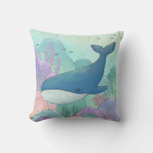Coussin Illustration de baleine