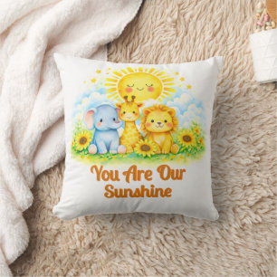 Coussin Illustration de bébés animaux de safari mignons so