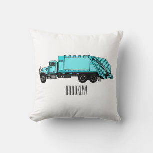 Coussin Illustration de camion à ordures