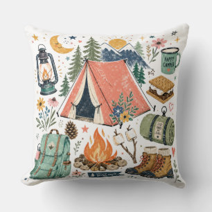 Coussin Illustration de camping