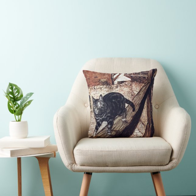 Coussin Illustration de Castle Cat Rackham (Chaise)