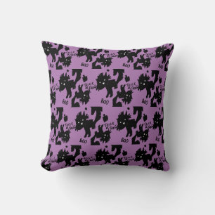 Coussin Illustration de chat effrayant mignon pour Hallowe