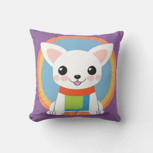 Coussin Illustration de chien de dessin animé mignon